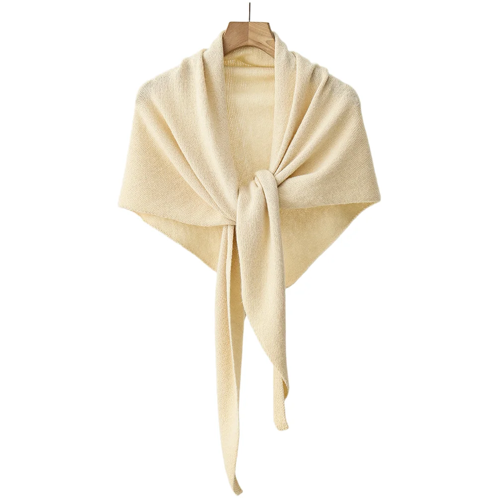 Wool Blend Knit Shawl Wrap Scarf Unisex for Layering Sun Coverage and Minimalist Outfit Enhancement Year Round Suitability