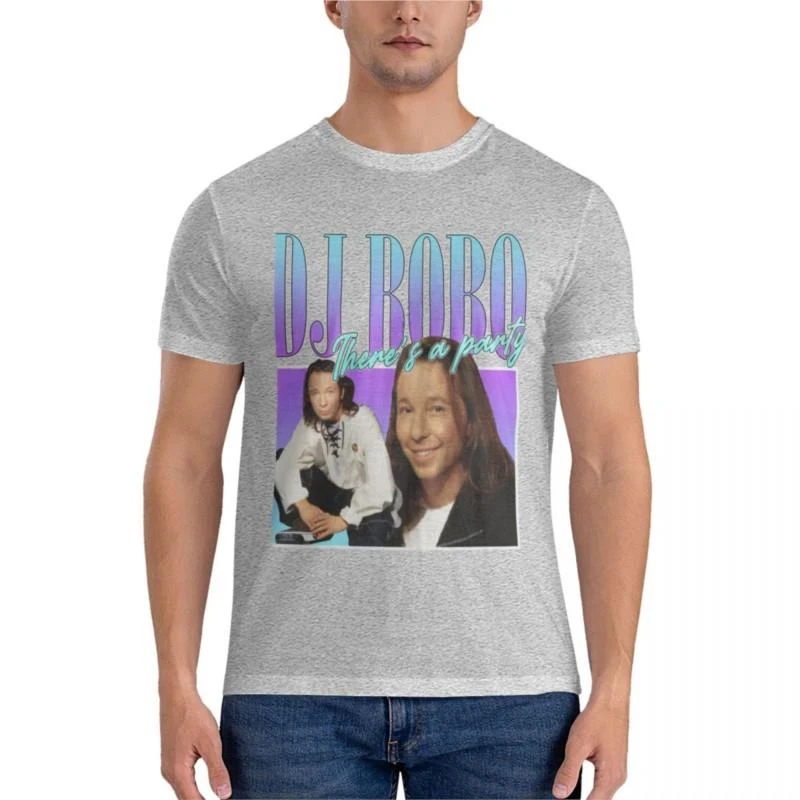 New oversized t shirt tops brand t-shirt men cotton teeshirt DJ Bobo 90s Style Eurodance Classic Essential T-Shirt  harajuku