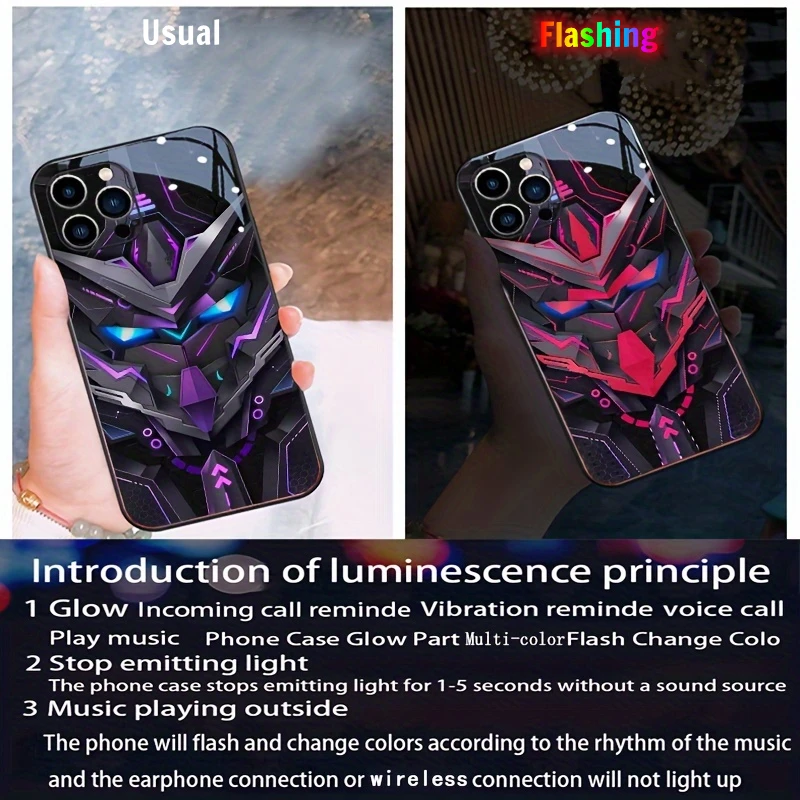 Glass Shell For OnePlus 13R 1111R 10T Ace 2 9 10 Pro 9R 9RT LED Phone Case For 1+11 Oneplus Nord 3 4 Luminous Protect Back Cover