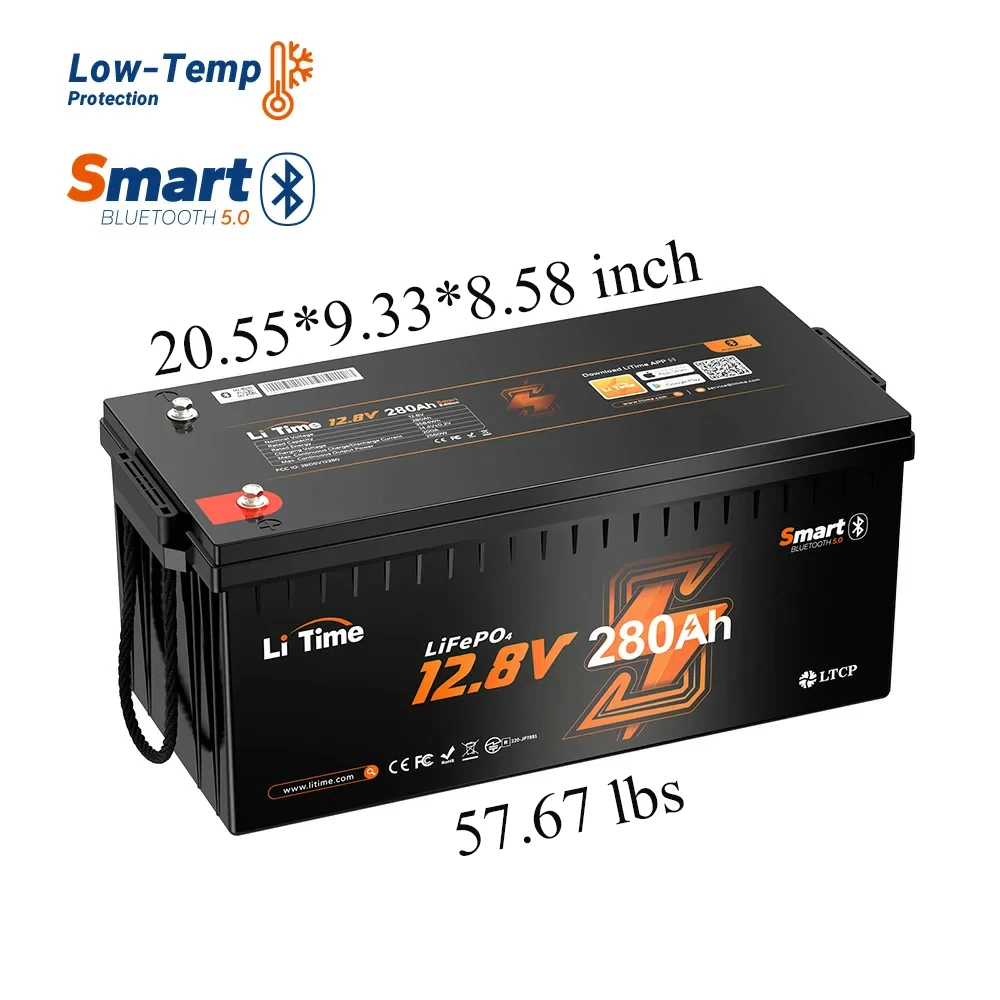US Stock Bluetooth LiFePO4 Large-scale Off-Grid Systems Commercial Renewable Energy Backup 12V 24V 48V Lithium Ion Battery Pack