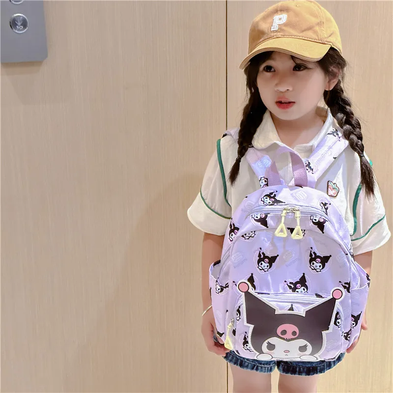 

Sanrio Children's Backpack Schoolbags Hello Kitty Cinnamoroll Kuromi Cute Cartoon Lighten Load Kindergarten Schoolbags Backpack
