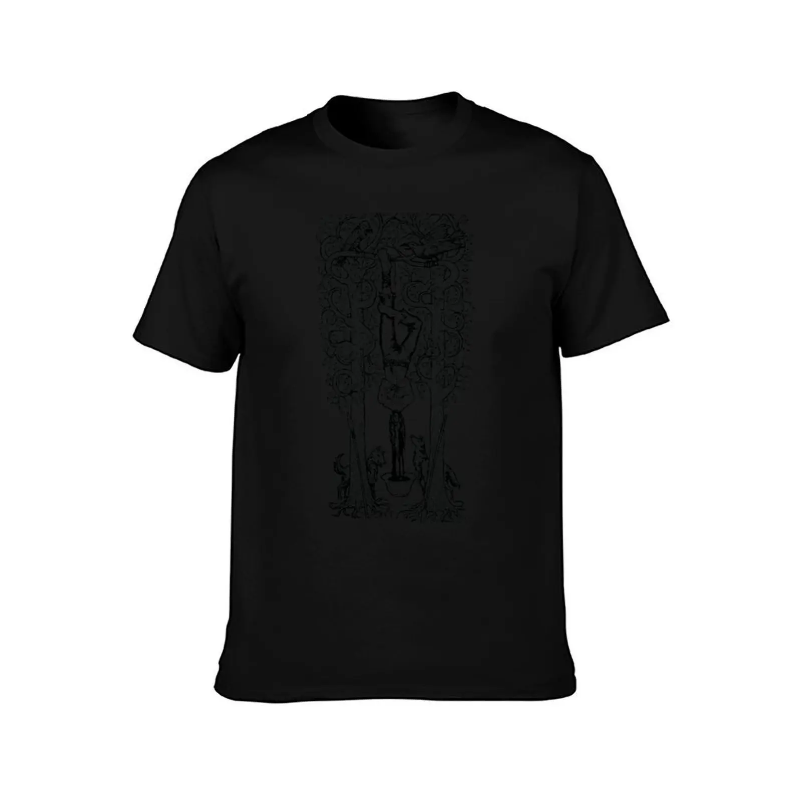 The Hanged Man T-Shirt, Summer Casual Cotton Tee, Oversized Streetwear Tops, Vintage Graphic Print, Loose Fit Short Sleeve