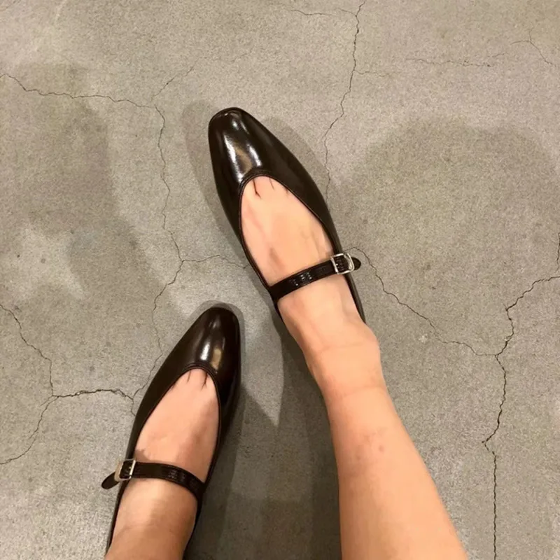 Dave&di British Minimalist Women's Shoes Genuine Leather Mary Jane Shoes Soft Leather Soft Sole Comfortable Shoes For Woman 2026