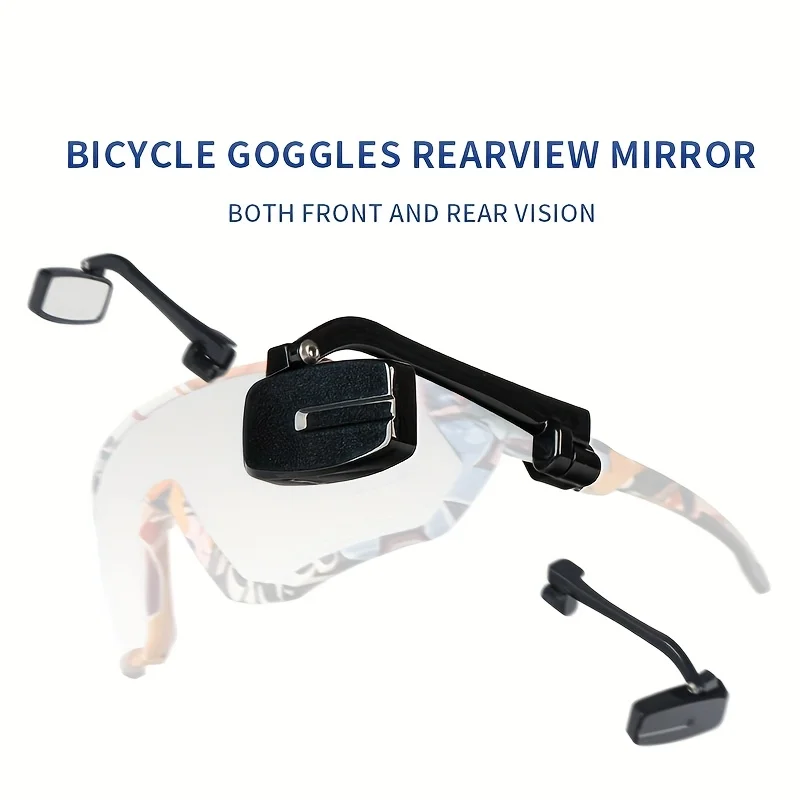 Óculos de Ciclismo com Espelho Retrovisor Mini Capacete Refletor Ajustável em Múltiplos Ângulos