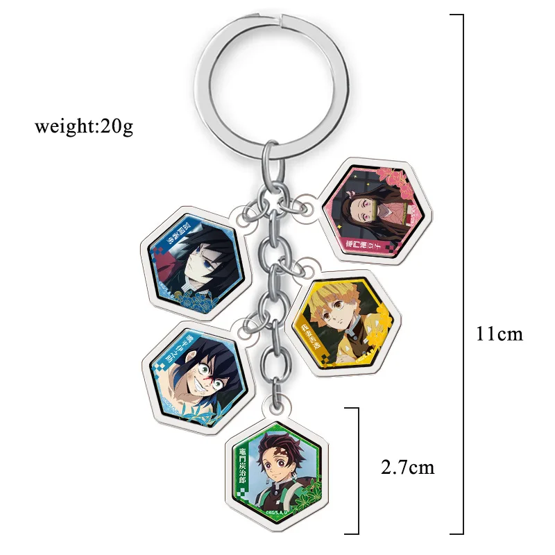 Anime Kamado Tanjirou Kamado Nezuko Agatsuma Zenitsu Cosplay COSTUME Keychain Accessories Key Chain Pendant Prop Xmas Gift