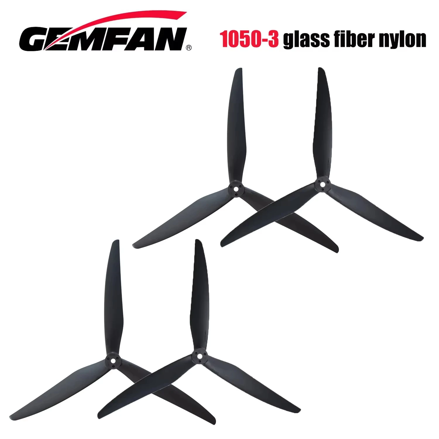 2 Paar (2CW+2CCW) Gemfan 1050 10X5X3 3-Blatt Glasfaser-Nylon-Propeller für Multirotor 10-Zoll FPV-Drohne