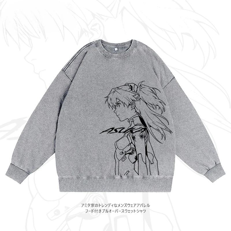 Asuka Sweatshirt Anime Peripheral Cute Cartoon Autumn Loose Long-sleeved Top Comfortable Skin-friendly Casual Versatile Hoodie