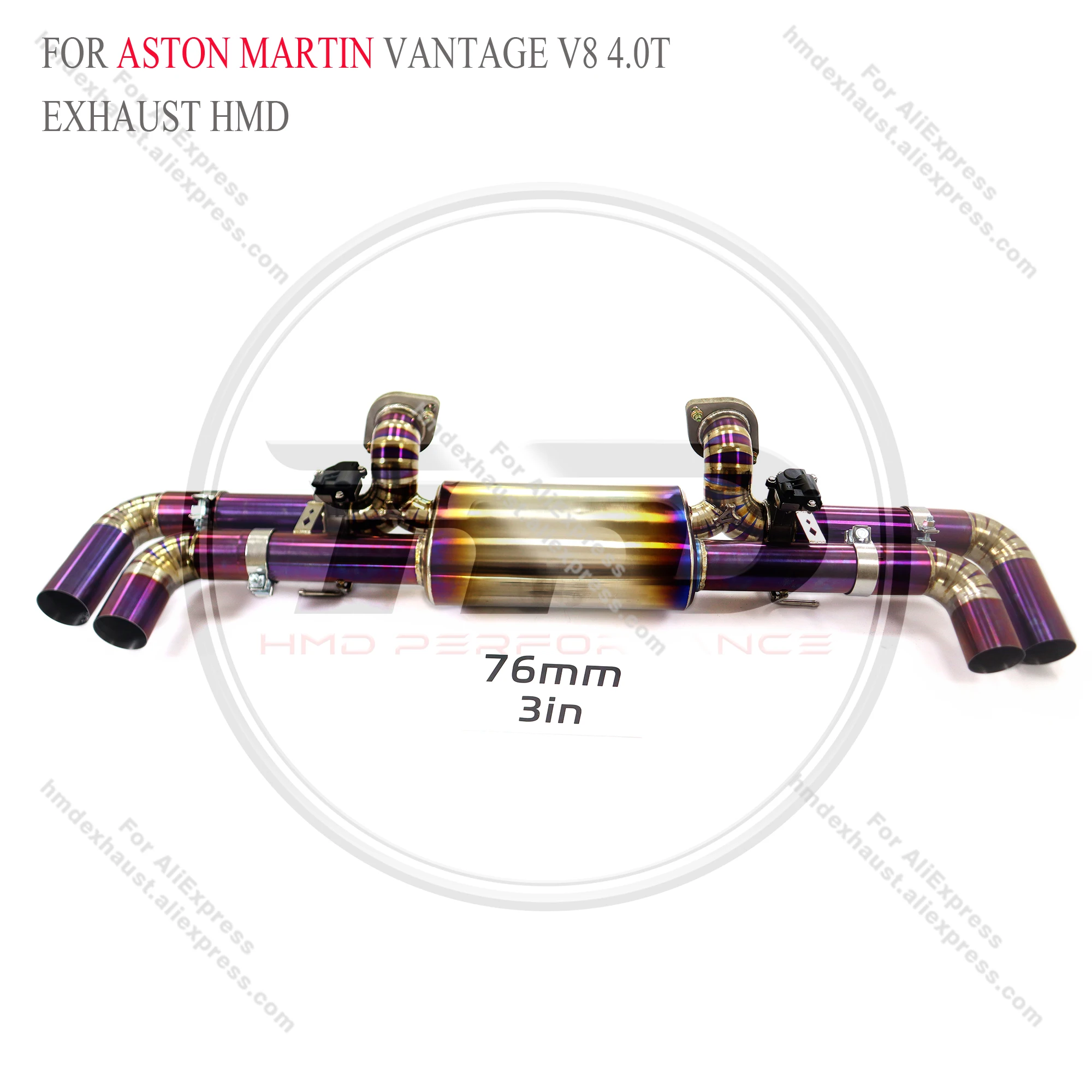 

Титановый catback для Aston Martin Vantage V8 4.0T с клапаном Выхлопная система HMD Сертификация качества