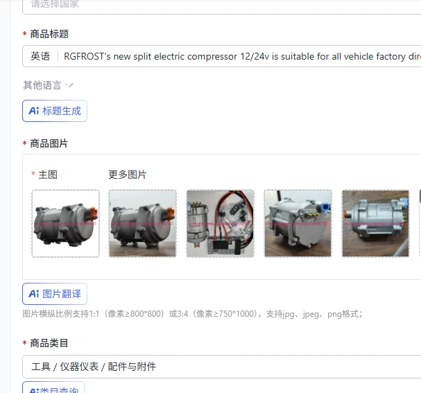 RGFROST's new split electric compressor 12/24v is suitable for all vehicle factory direct sales