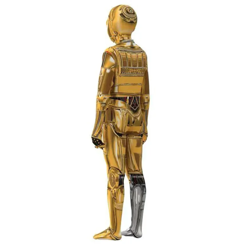 Disfraz de robot C-3PO para adultos y niños, traje de cosplay de Halloween, parka con protocolo transparente, Mono