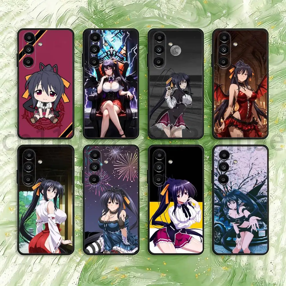 High School DxD Akeno Himejima Phone Case For Samsung S25,24,21,22,23,S30,Ultra,S20,Plus,Fe,Lite,Note,S10,S9,Black Soft Shell