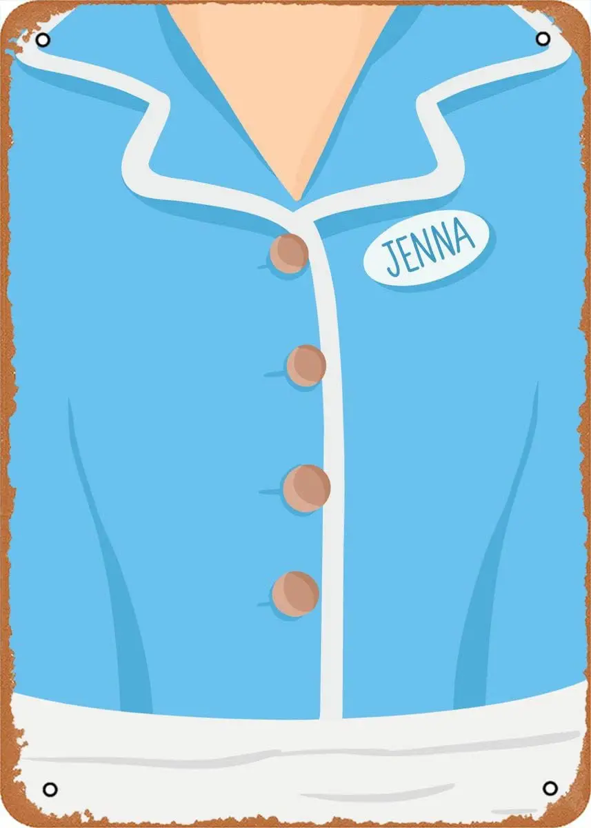 Vintage Metal Tin Sign Jenna Waitress Clothes Broadway Musical Bar Pub Cafe Wall Kitchen Bathroo Poster Karaoke Retro Decor sign