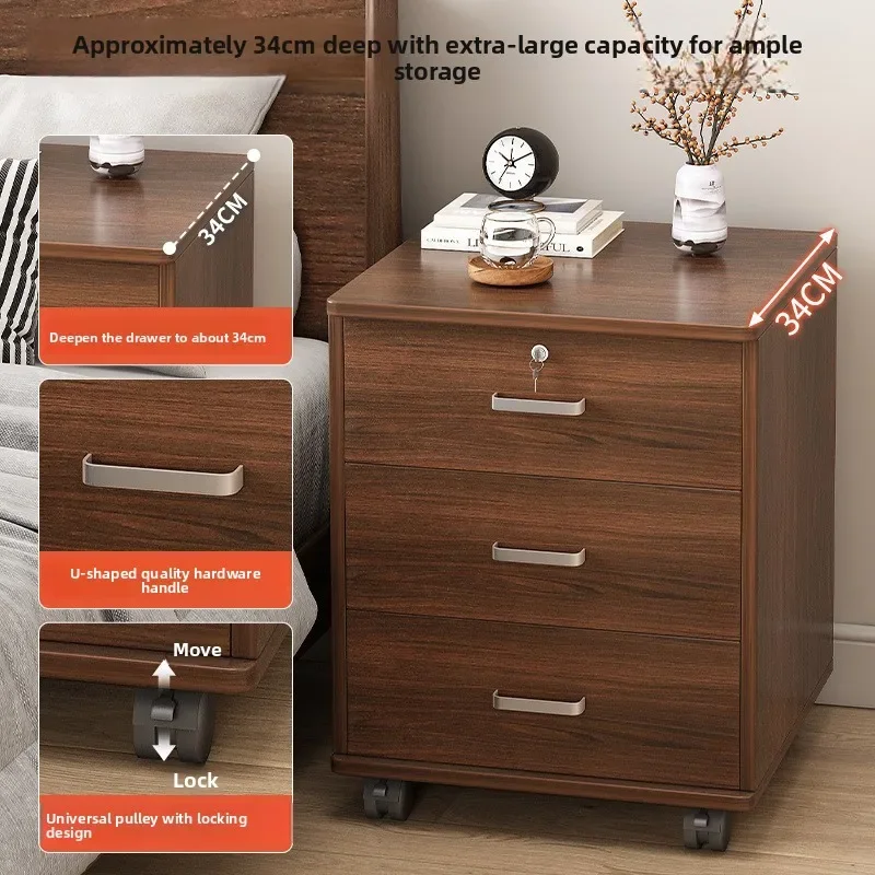 

Прочная прикроватная тумбочка с замком, съемная, креативная полка для хранения, многофункциональный шкафчик