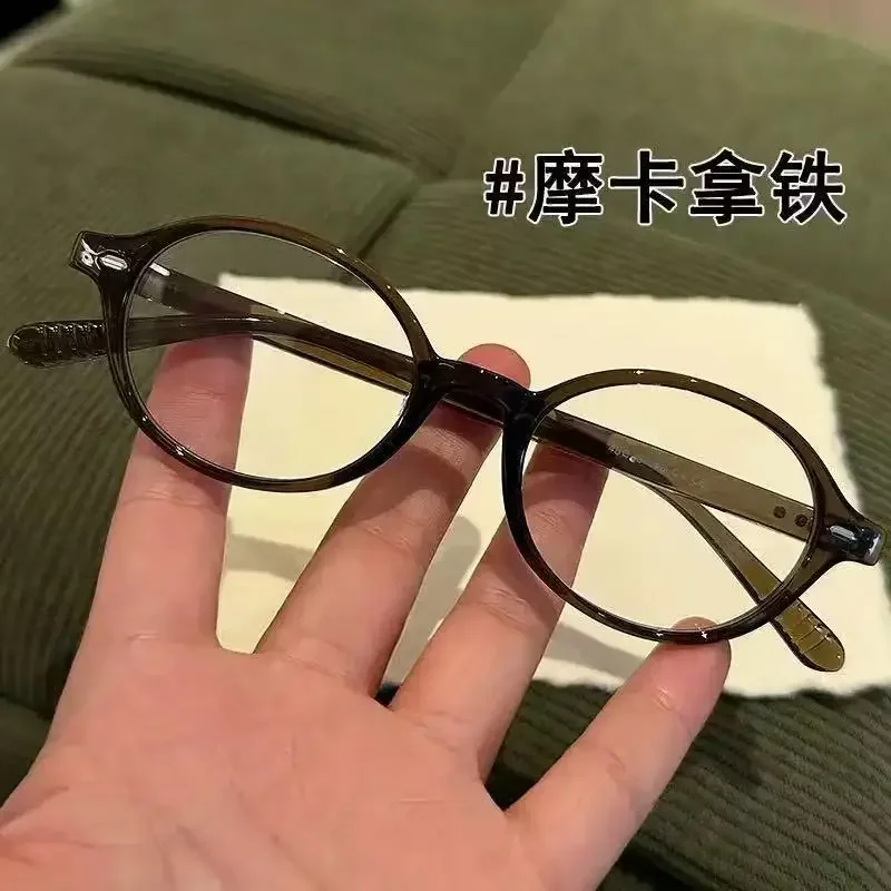 خمر النظارات البيضاوية الصغيرة النساء الفاخرة العلامة التجارية مصمم الكمبيوتر مكافحة نظارات الضوء الأزرق الرجعية موضة الرجال النظارات Очки