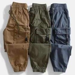 Airy and Retro Wide-leg Casual Pants with Multiple Pockets for Men