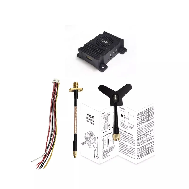 3.3G 4W/6W FPV VTX VRX 송수신기 16CH 아날로그 비디오 전송 모듈 (FPV 레이싱 드론 장거리 고출력용)