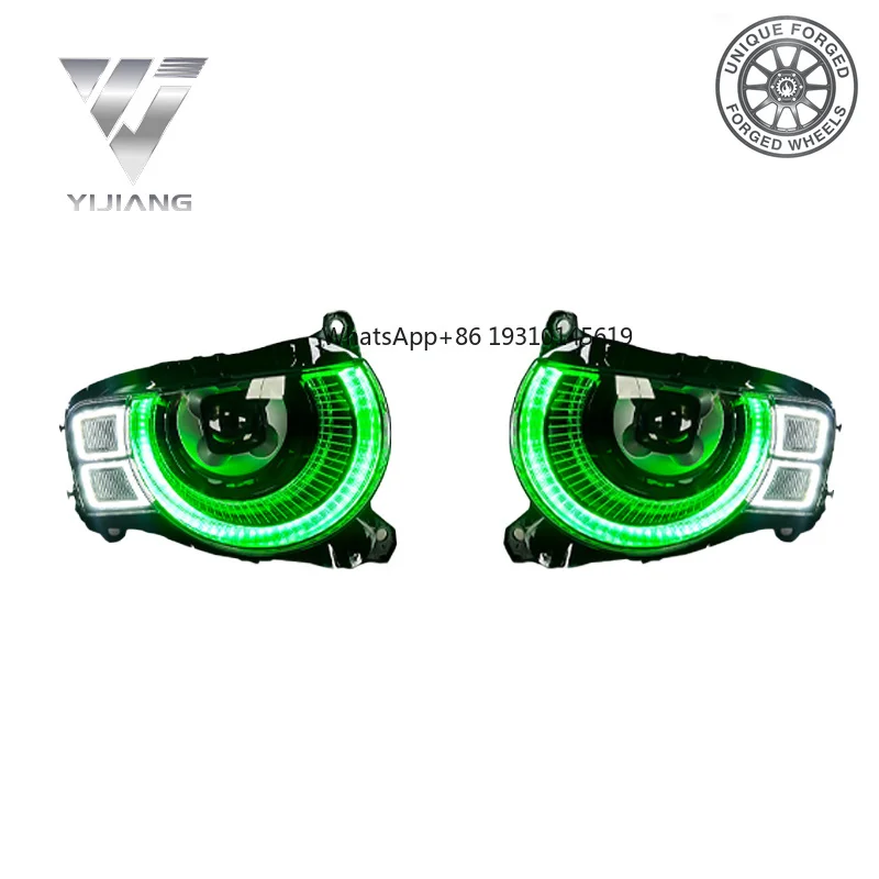 

Custom Green Light Headlamp for Land Rover Defender Off-Road Front Headlight