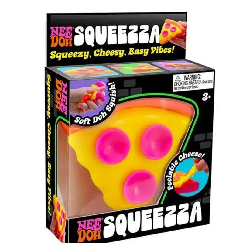Juguete Sensorial Antiestrés Schylling Needoh con Forma de Pizza, Ideal para Oficina, Estudiantes, Regalos y Juguetes para Aliviar el Estrés