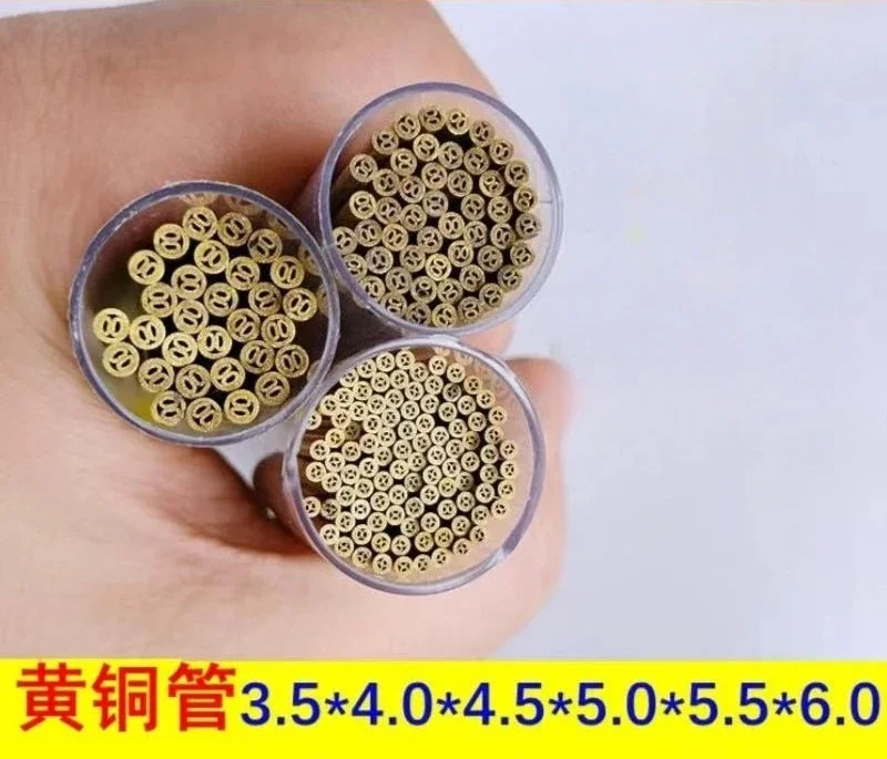 CNC Wire EDM Drilling Electrodes Multi-Channel Brass Tube Part 1.0-3.0*400mm