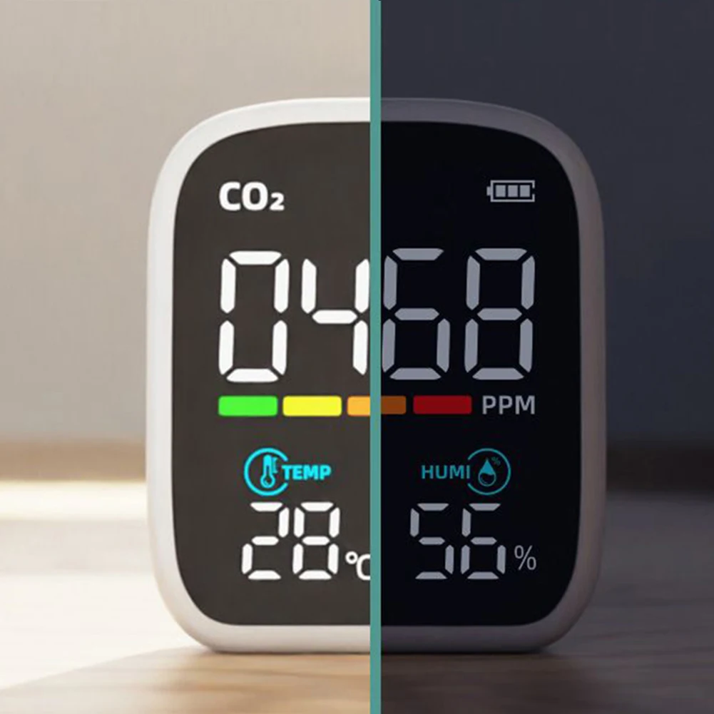 WIFI Infrared CO2 Monitor 400-5000PPM Carbon Dioxide Monitor NDIR Sensor Air Quality Monitor 70*84*35 Mm Carbon Dioxide Host