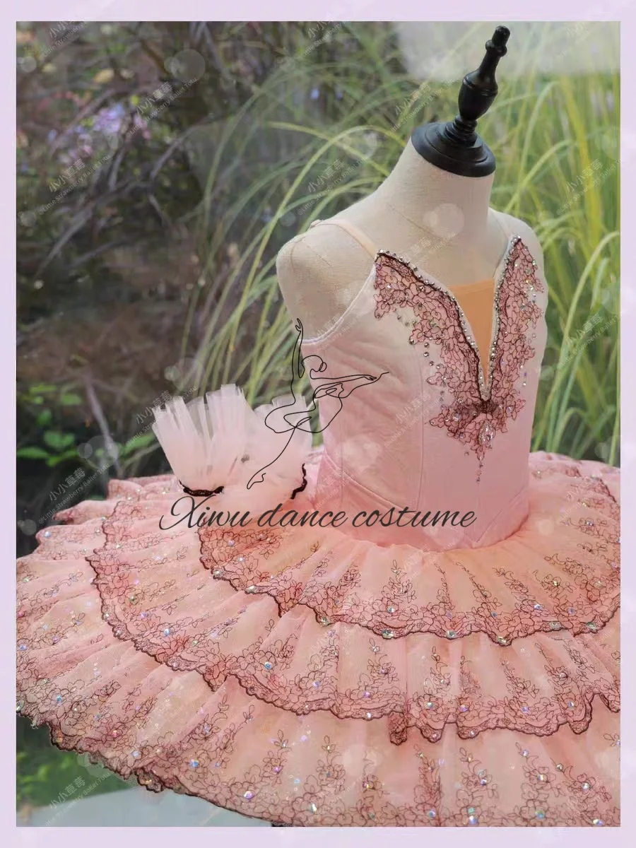 新しいチュチュスカート子供の白いダンスドレス競技ポンスカート大人のバレエスカートプロのカスタマイズされたパフォーマンスドレス