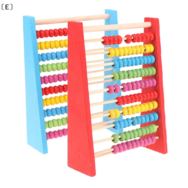 〔E〕Wooden Abacus Child Math Educational Learning Toy Calculat Bead Counting Kid Toy〔Winter5〕