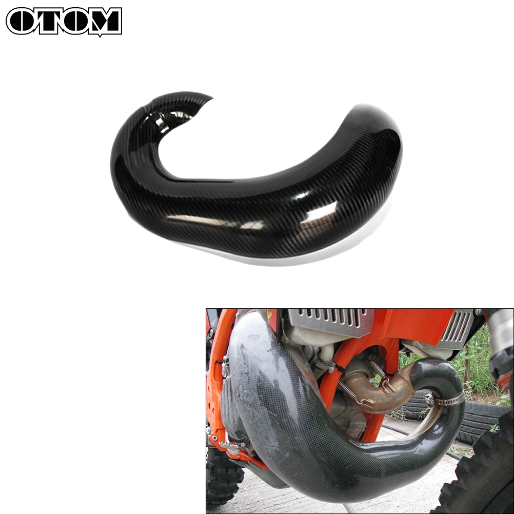 

Выхлопная защита мотоцикла OTOM CE02 для KTM SX XCW HUSQVARNA TE TC 250 300, теплозащитный экран из углеродного волокна, противоожоговая оболочка