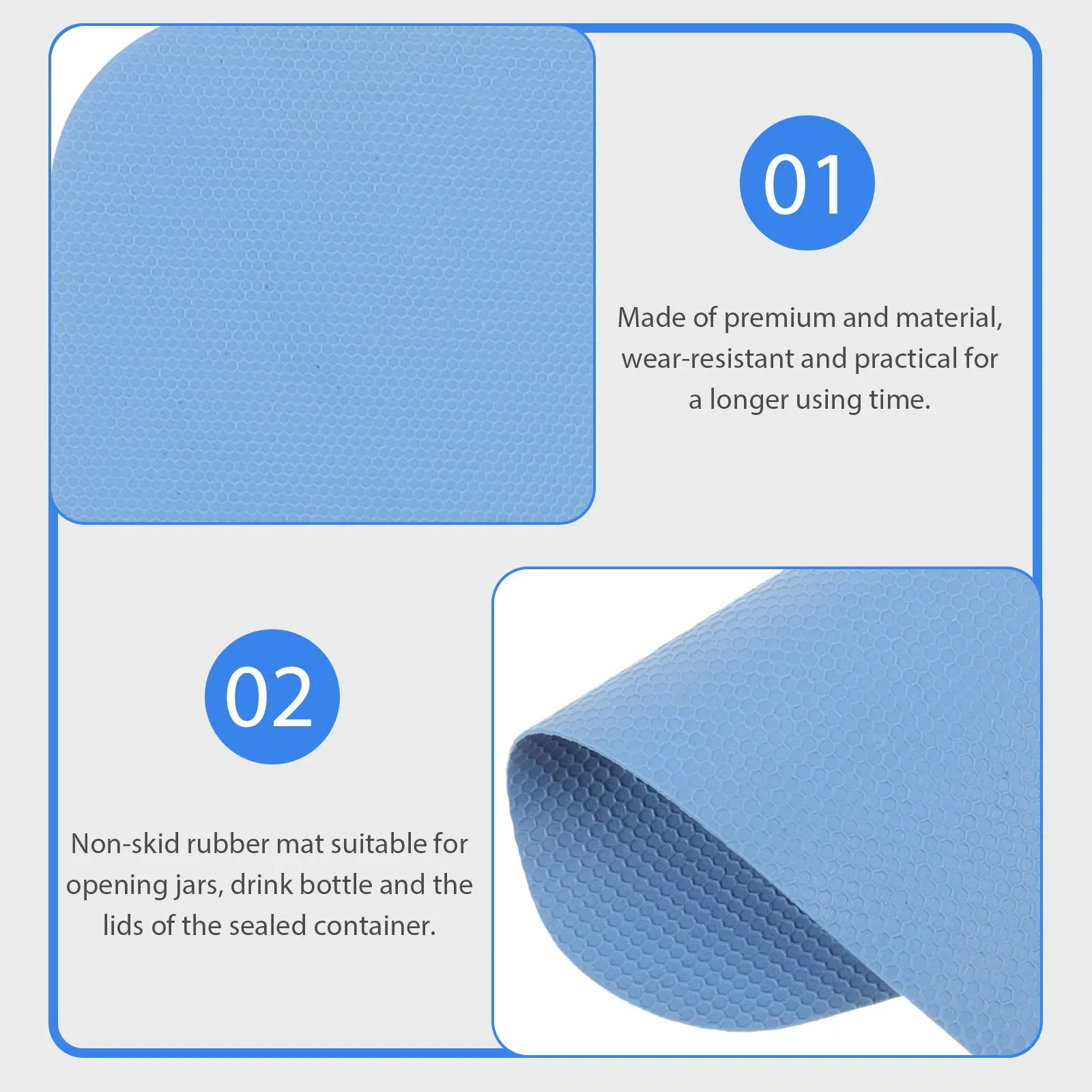 

4 Pcs Rubber Jar Opener Gripper Pads Bottle Opening Mats Kitchen Tool Non Slip Practical Water Cup Mats For Women Kids