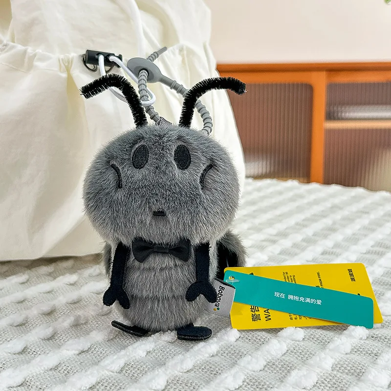 Porte-clés en peluche cafard mignon, Animal en peluche, porte-clé de voiture, pendentif de sac à dos, décorations, accessoires cadeaux amusants