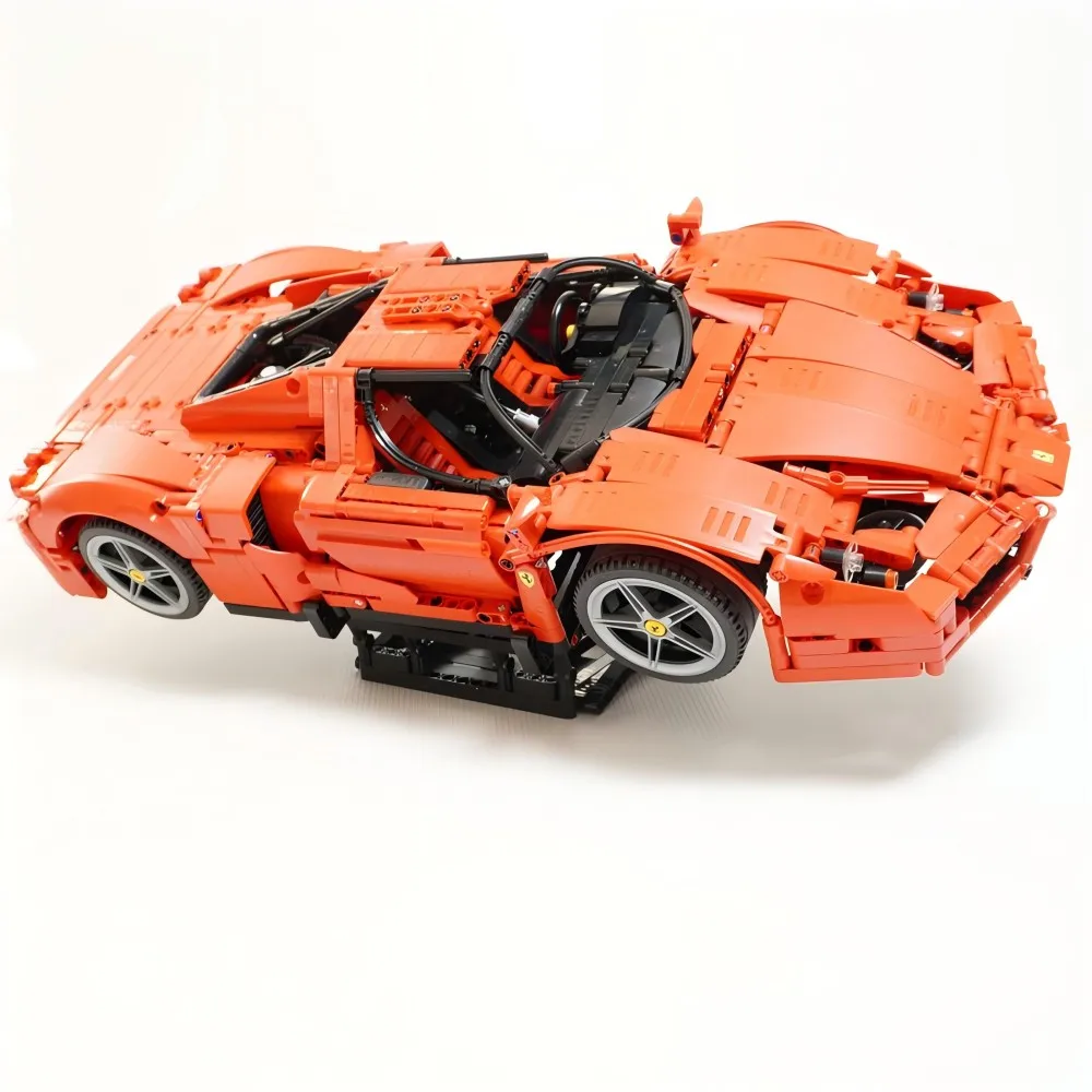176 PCS MOC DIY Ornaments 1:8 and 1:10 Scale Car Model Customization 42096 42083 42143 42138 Tech Brick Display Stand Set 42154 view 4