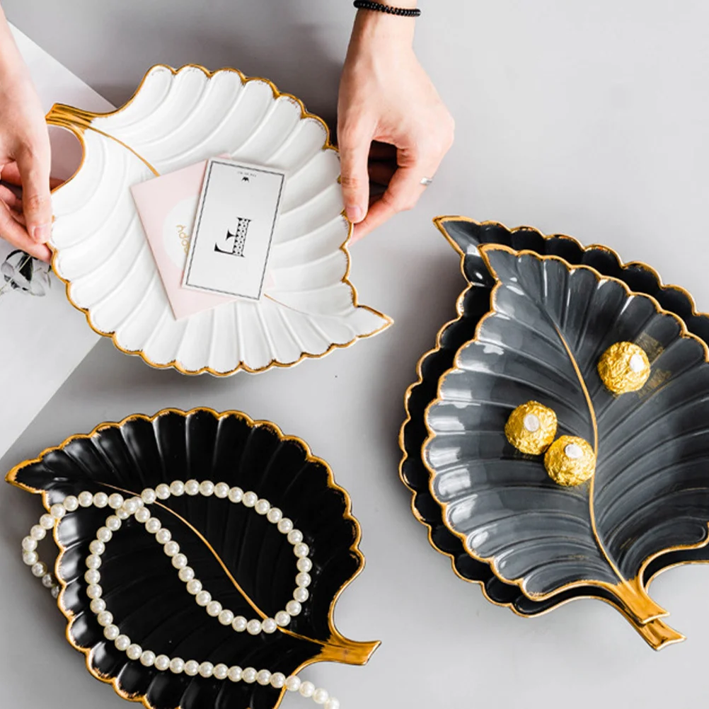 

1 шт., керамический поднос для ювелирных изделий с золотым краем, креативное блюдо для хранения, моделирование медведя, декоративная тарелка для демонстрации ювелирных изделий, практичная и прочная