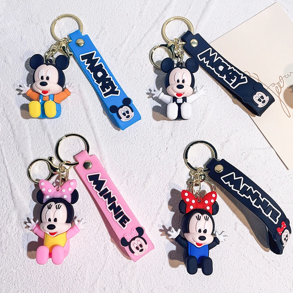 

Сидящий Микки Диснея, брелок с Минни, аксессуары, украшения для рюкзака, идеально подходит для подарков на день рождения для друзей