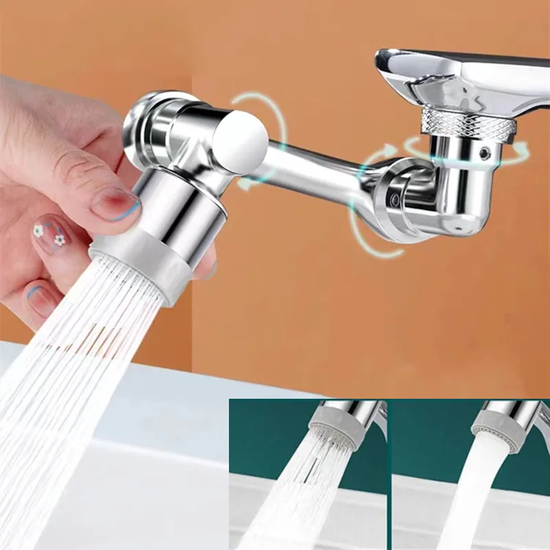 

Multifunction 1080° Rotary Extender Faucet Aerator Robotic Arm Plastic Splash for Sink Kitchen Washbasin Faucets Bubbler Nozzle
