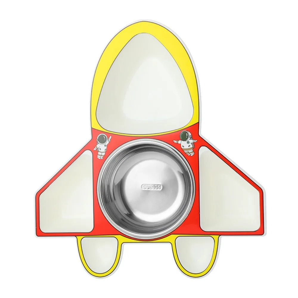 

Airplane Car Shaped Dinner Plate Creative Cartoon Children's Tableware Compartment Detachable Kid's Lunch Plate Kitchen