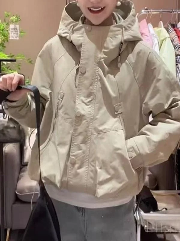 

Thiened Cotton Jaet ort Casual Sle, большой размер, осеннее новое поступление, женская верхняя одежда с капюшоном и застежкой-молнией, цвет