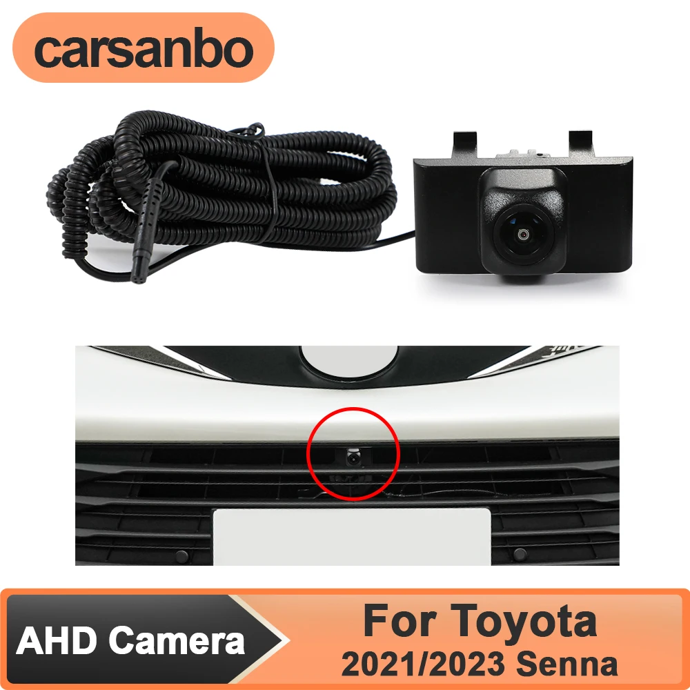 

Carsanbo 150° Fisheye Lens AHD 1080P Car Front View Camera for Toyota 2021/2023 Senna Night Vision Waterproof Parking Monitoring