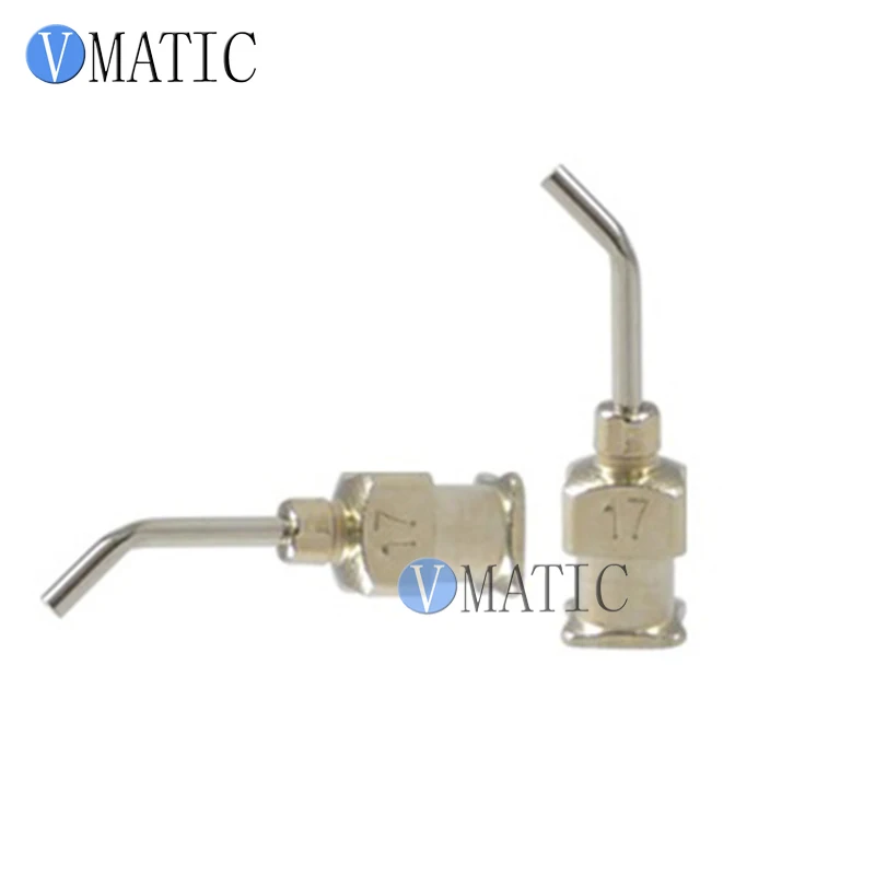 Gratis Verzending 12Pcs 17G 45 Graden Gebogen Rvs Doseernaald 1/2 Inch