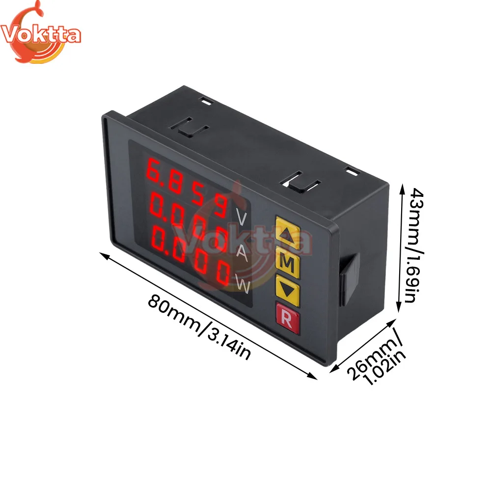 BM730 Digital Voltmeter Ammeter Wattmeter DC0-100V 10A 1000W Voltage Current Detector Tester Energy Meter Power Meter Monitor