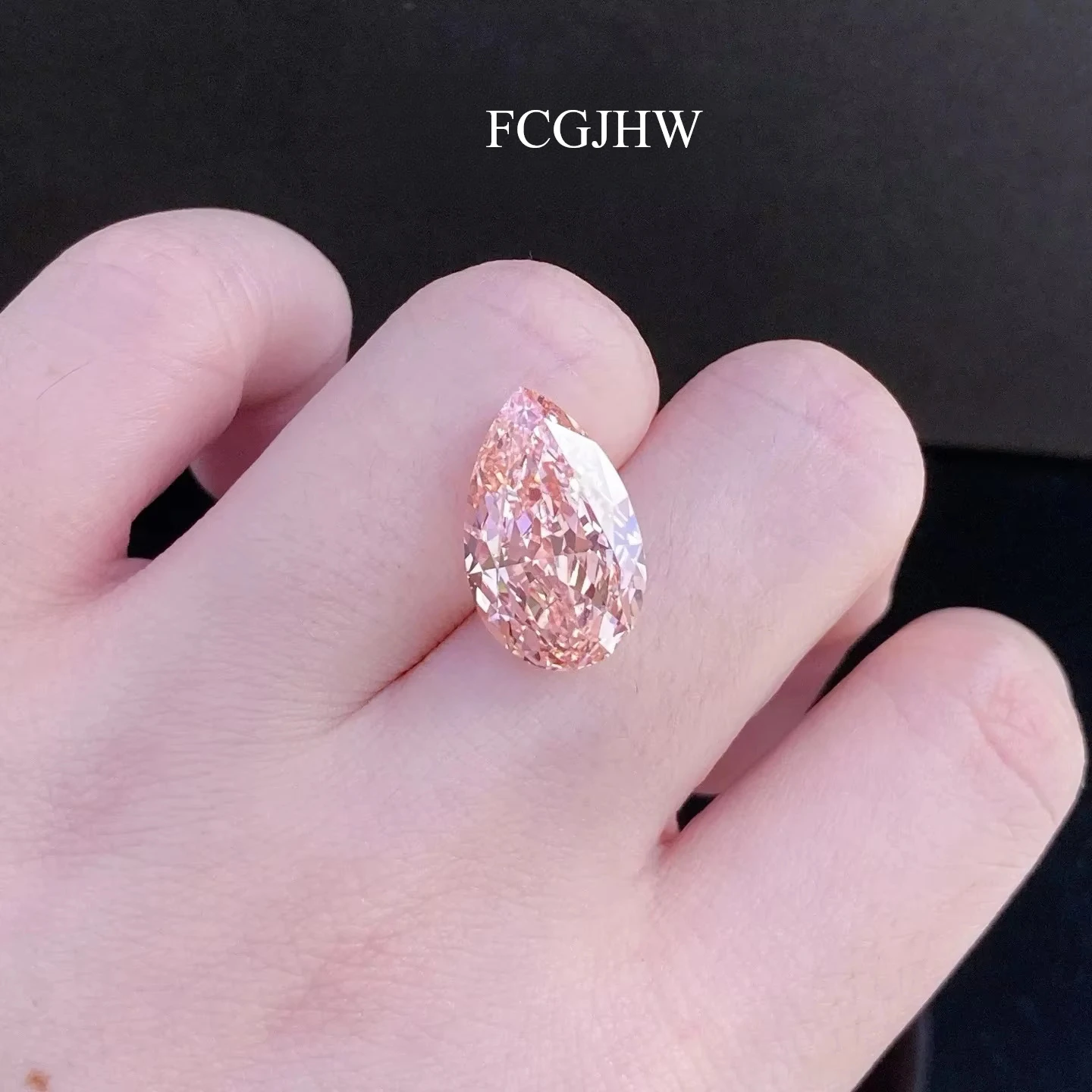 FCGJHW 9.35CT VS1 Fancy Vivid Pink Lab Grown Diamond with IGI Certificate Pear Shape Diamonds for Women Wholesale Jewelry 2026