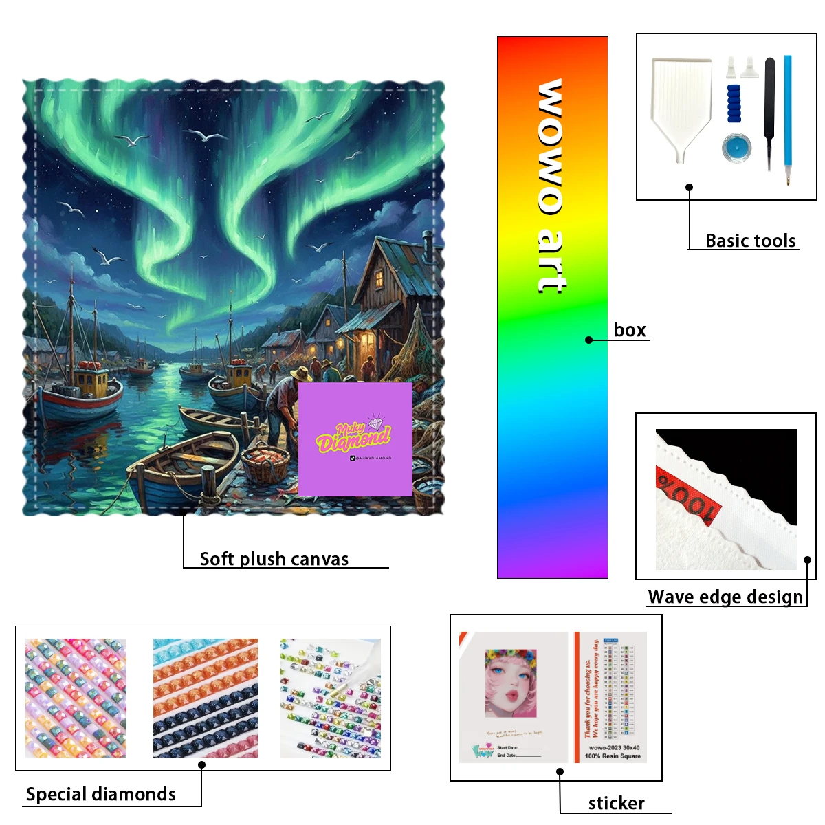 

【MUKY_ Diamond Art】Стразы Crystal AB и FD, идеальные полимерные стразы, цвета Аврора и лодочный серп, для алмазной мозаики