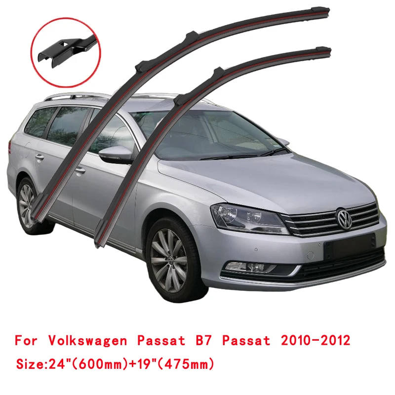 Para volkswagen vw passat b7 b8 sedan estate variante 2010 2011 2012 2015 2018 2019 2020 2022 lâminas de limpador de borracha dupla