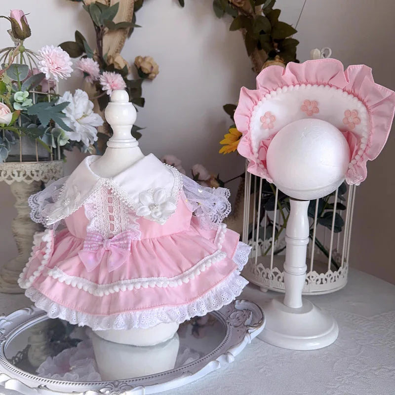 Vêtements de beurre de 20cm, ensemble robe rose, chapeau, livraison gratuite