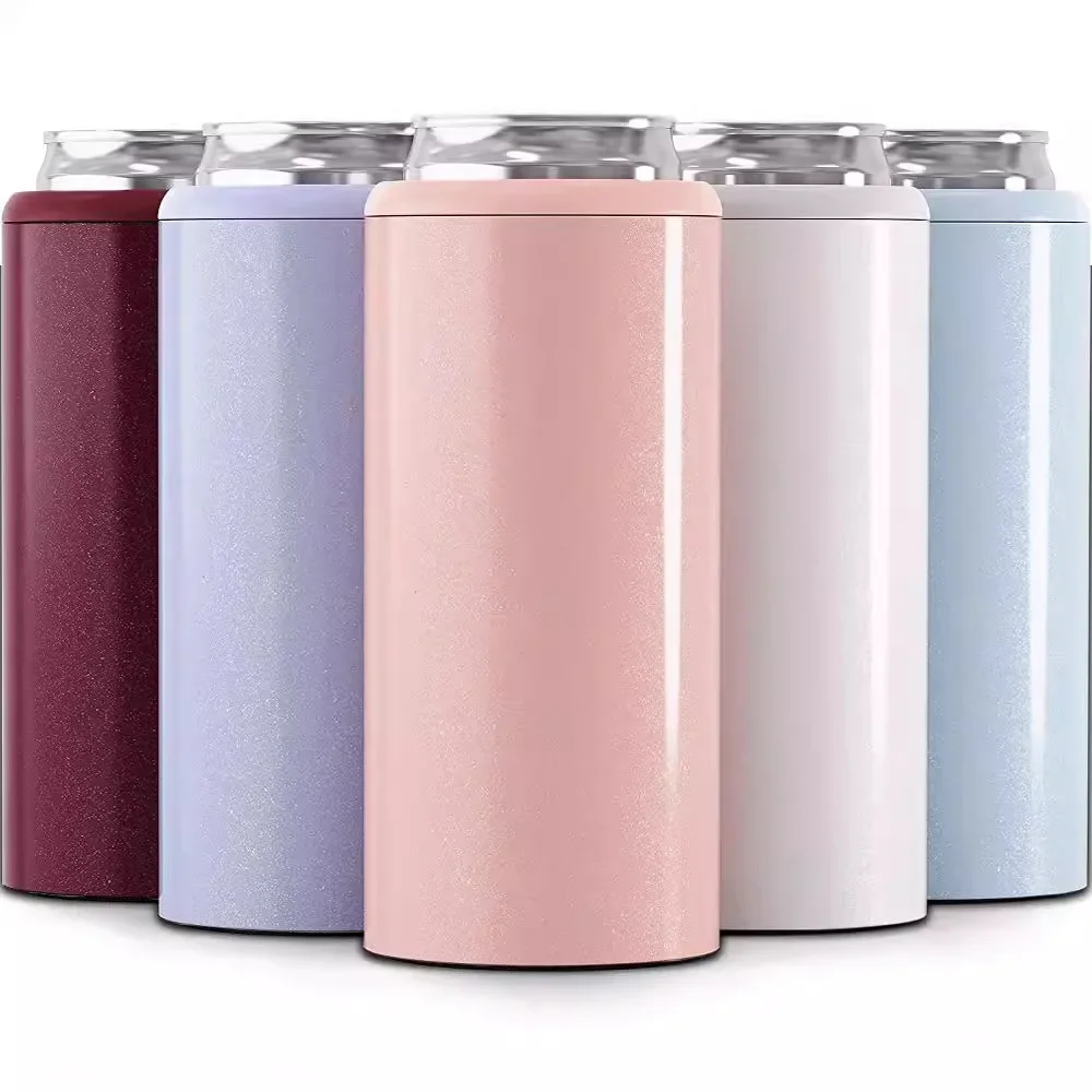 12oz Can Cooler Universal Stainless Steel Insulated Mug Lightweight Efficient Beverages Can Cooler for Home Outdoor