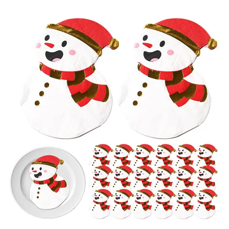 Tableware Napkin Holiday Table Decor Printing Paper Towel Christmas Design Paper Napkins Tableware Decor Paper Napkins For
