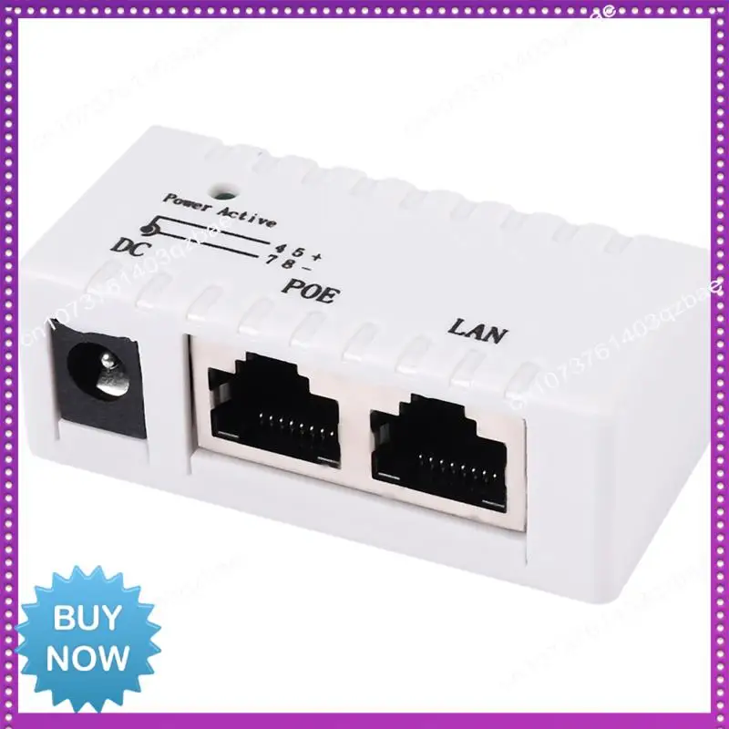 Hot Ltem Poe Splitter Poe Injector Rj45 DC 5,5 мм X 2,1 мм Вход Пассивный Poe Injector Разъем адаптера для IP-сети Ca