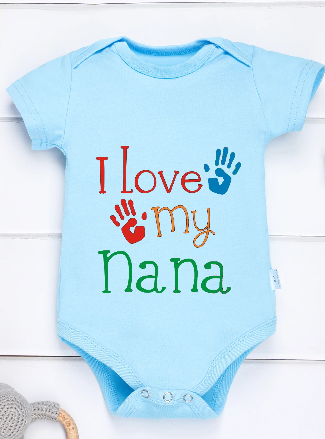 Toddler Baby Girl Boy Clothes Infant Bodysuit Rompers Fashion Newborn Short Sleeve Jumpsuit Harajuku I Love My Nana Printing