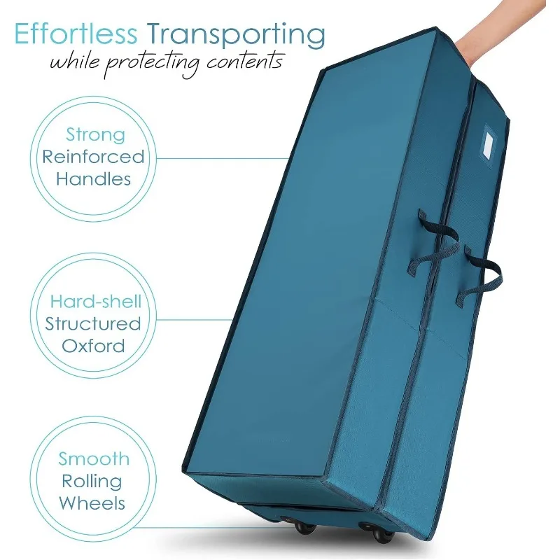 Праздничное хранилище Hearth & Harbor с рождественскими контейнерами и органайзером для лент — устойчивые к выцветанию контейнеры для упаковочной бумаги