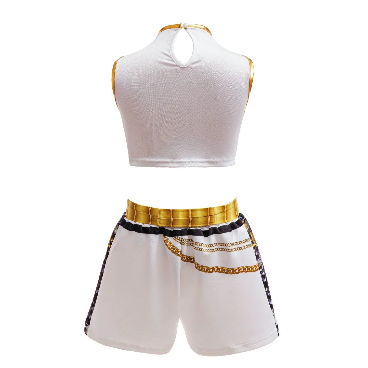 Kleinkind-Mädchen Sängerin Show Cosplay Outfit 3-teiliges Set Mantel Weste Hose Kinder Bühnenauftritt Verkleidungs-Partykostüm – Detail 5