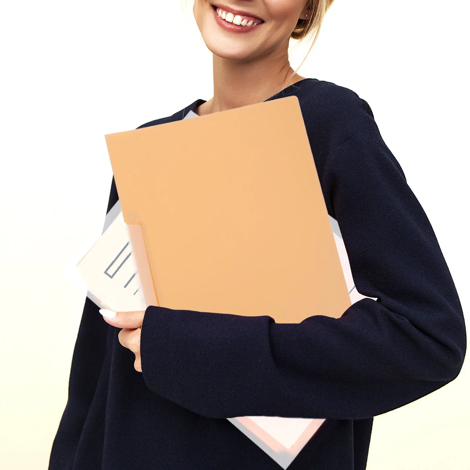5Pcs File Folder A4 Rotating Side-Opening Clip Report Covers Letter Size Presentation Binder Document Organizer for Office