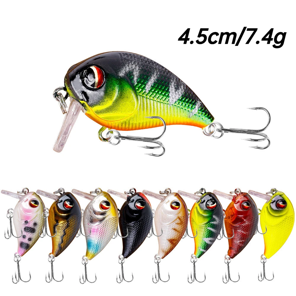 Fishing Lure Bait Floating Rock Little Fat Crankbait Bionic Plastic Hard Bait Fake Bait Perch Mouth Bass Top Water Lure Swimbait